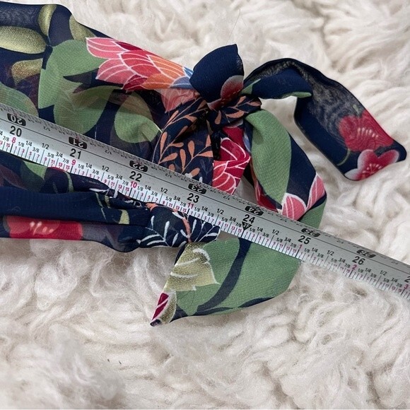 Lulus Run Away With Me Navy Blue Floral Print Long Sleeve Romper - Picture 7 of 13